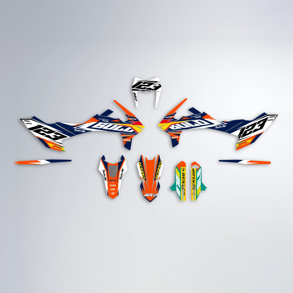 STENMARK KTM SMC 690 graphics kit parts layout in Custom Colour