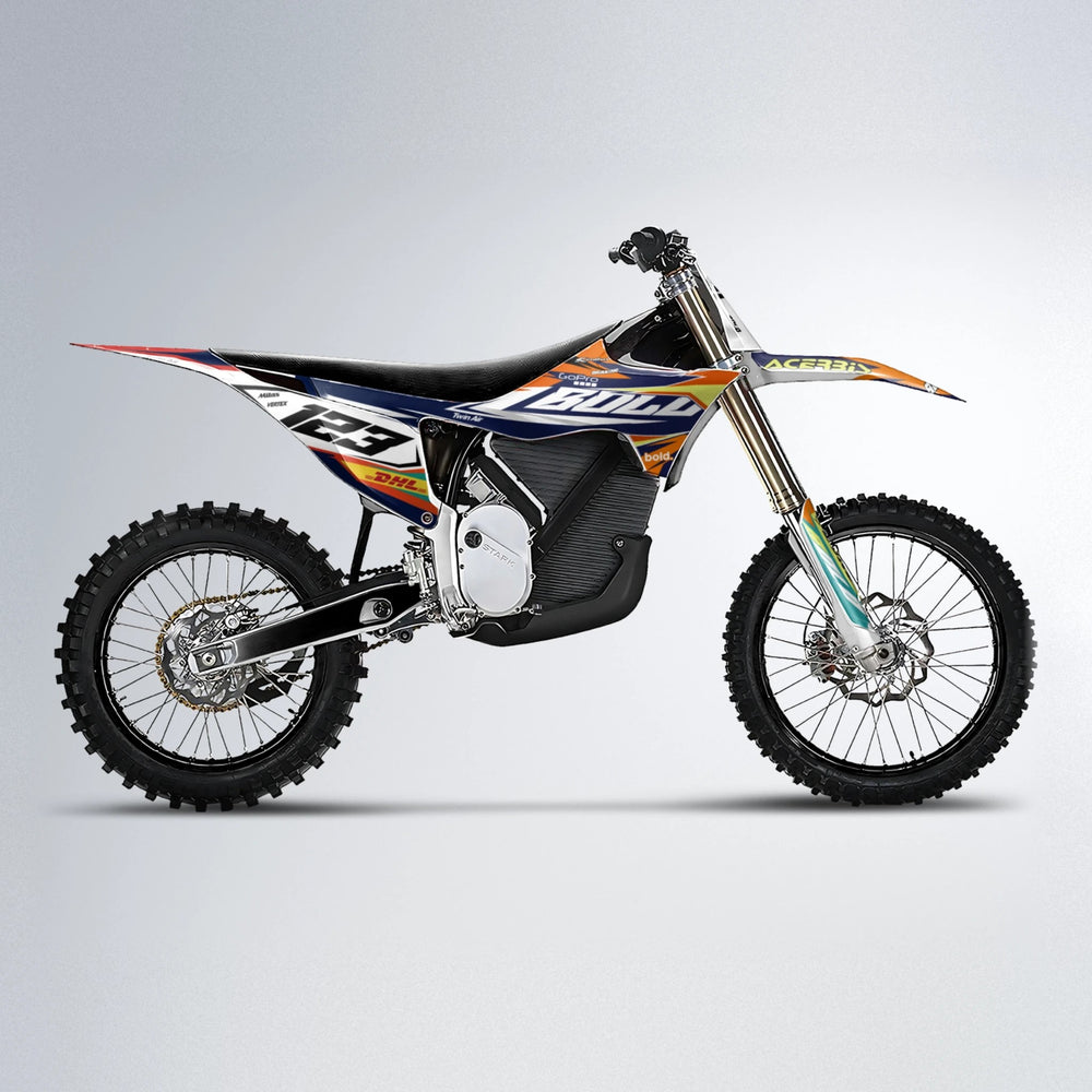 STENMARK Stark Varg MX motocross graphics kit in Red & Orange