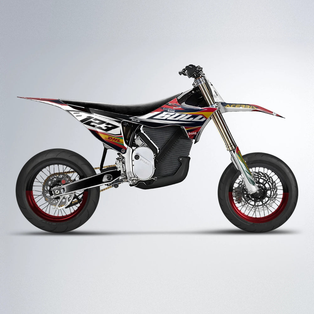 STENMARK Stark Varg SM supermoto graphics kit in Black & Red