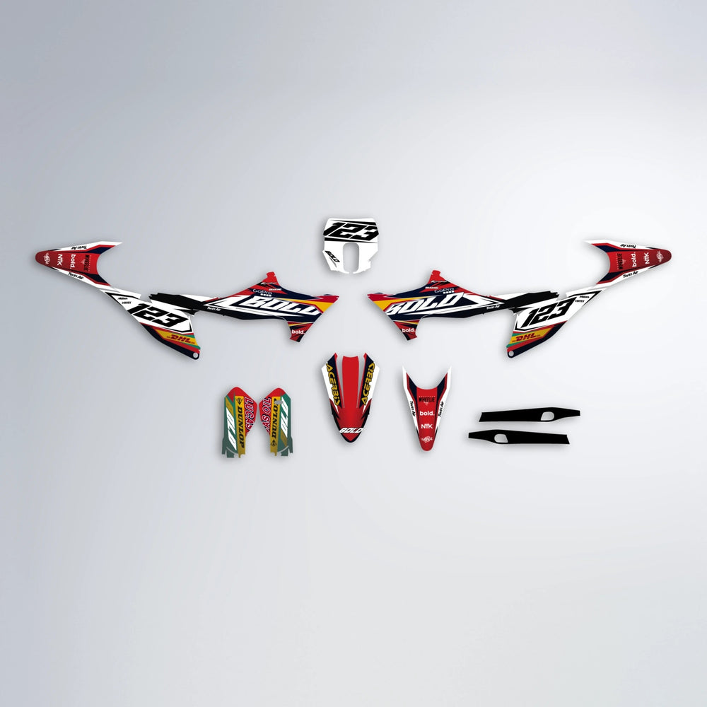 STENMARK Stark Varg SM graphics kit parts layout in Black & Red