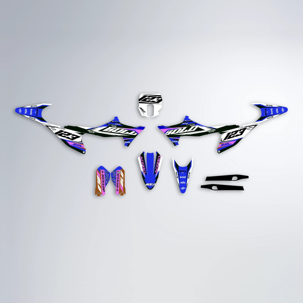 STENMARK Stark Varg SM graphics kit parts layout in Blue