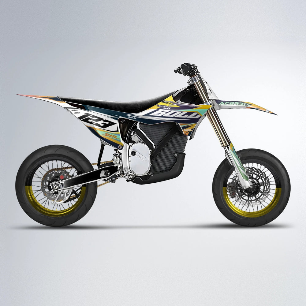 STENMARK Stark Varg SM supermoto graphics kit in Pink & Yellow