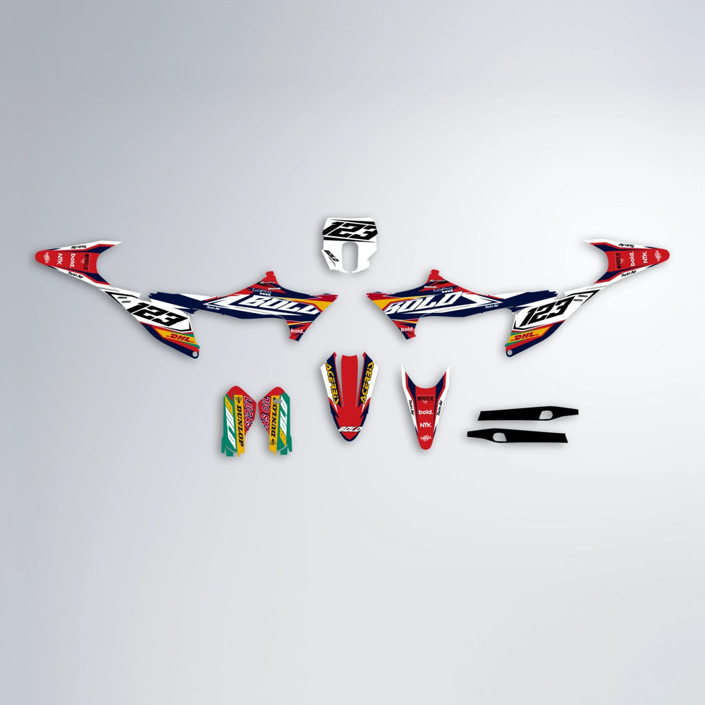 STENMARK Stark Varg SM graphics kit parts layout in Red