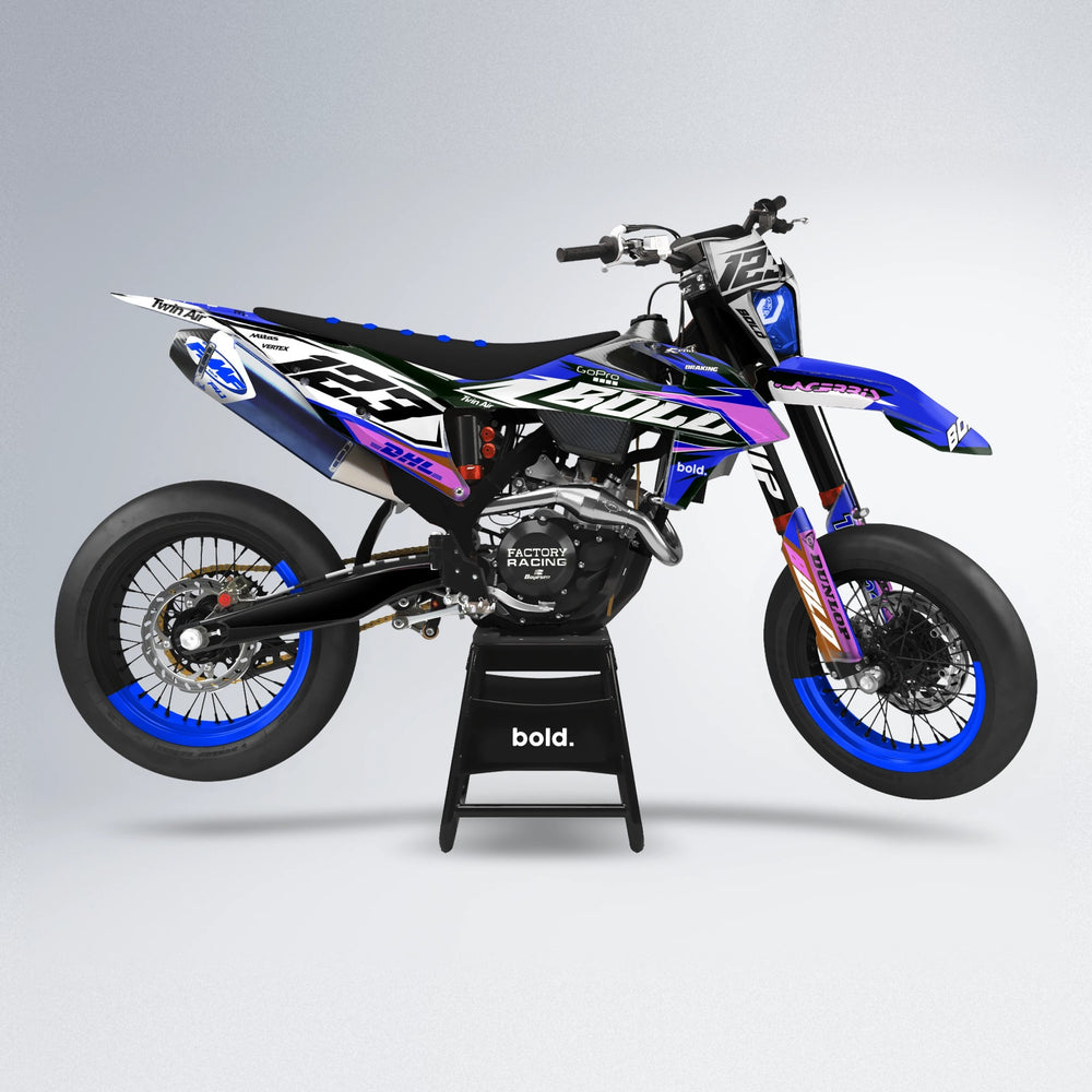 STENMARK supermoto graphics kit in Blue