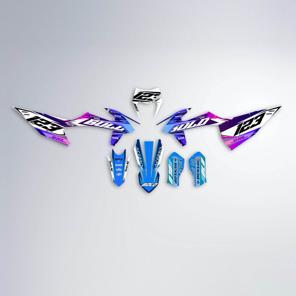 STENMARK graphics kit parts layout in Blue Purple Fade