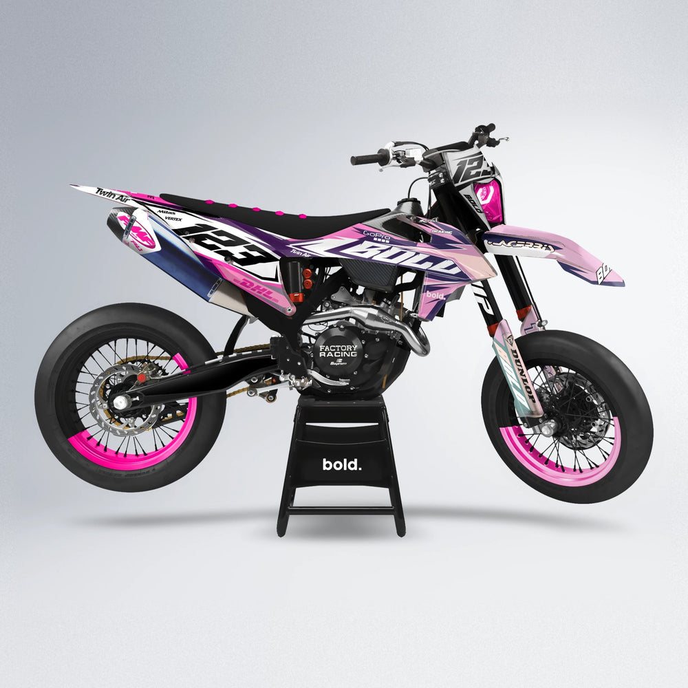STENMARK supermoto graphics kit in Flamingo
