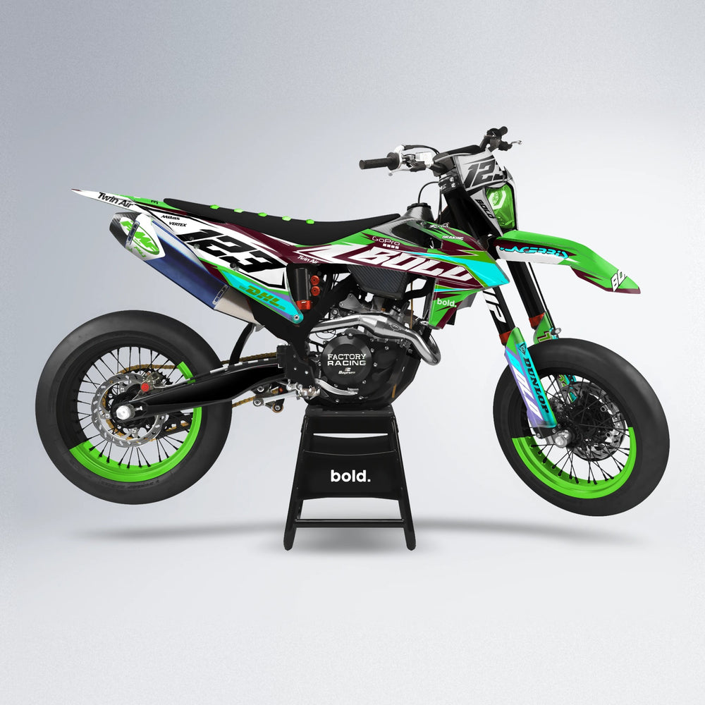 STENMARK supermoto graphics kit in Green