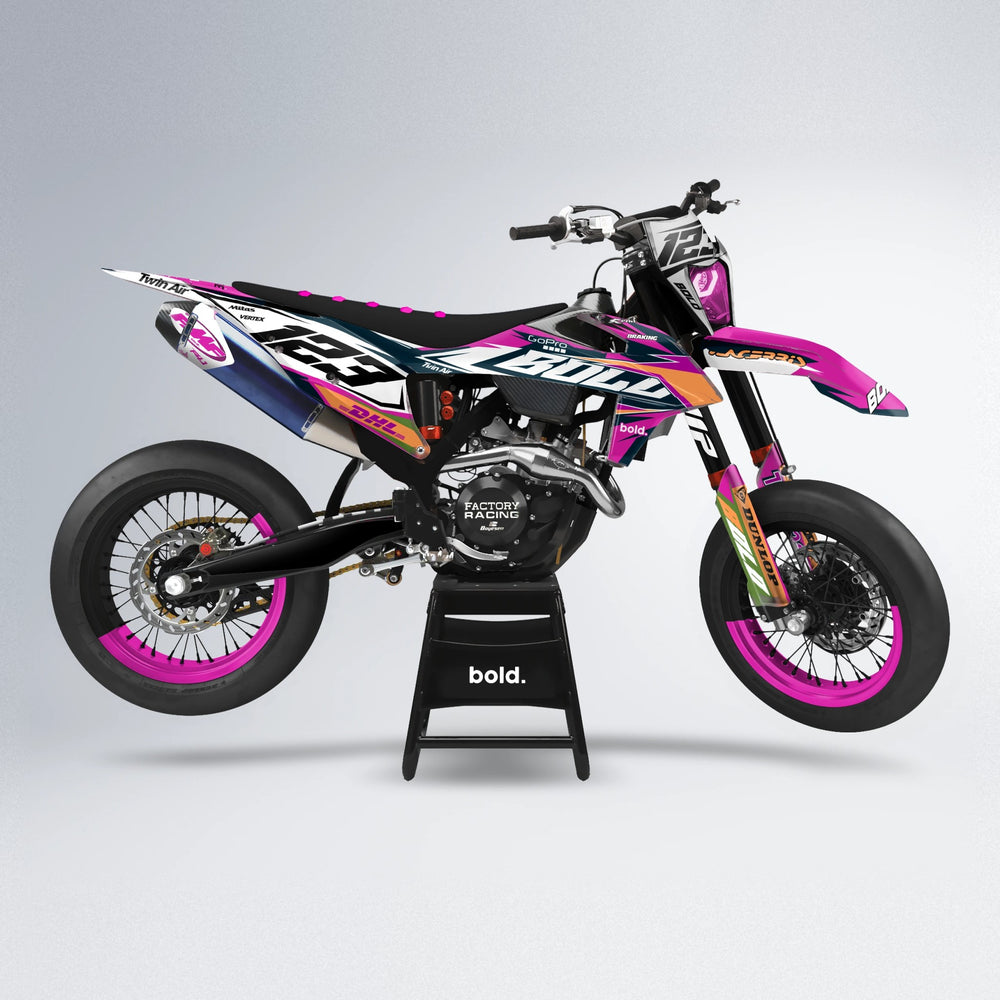 STENMARK supermoto graphics kit in Pink