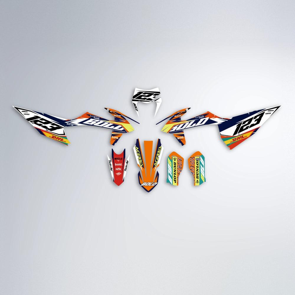 STENMARK graphics kit parts layout in Red & Orange