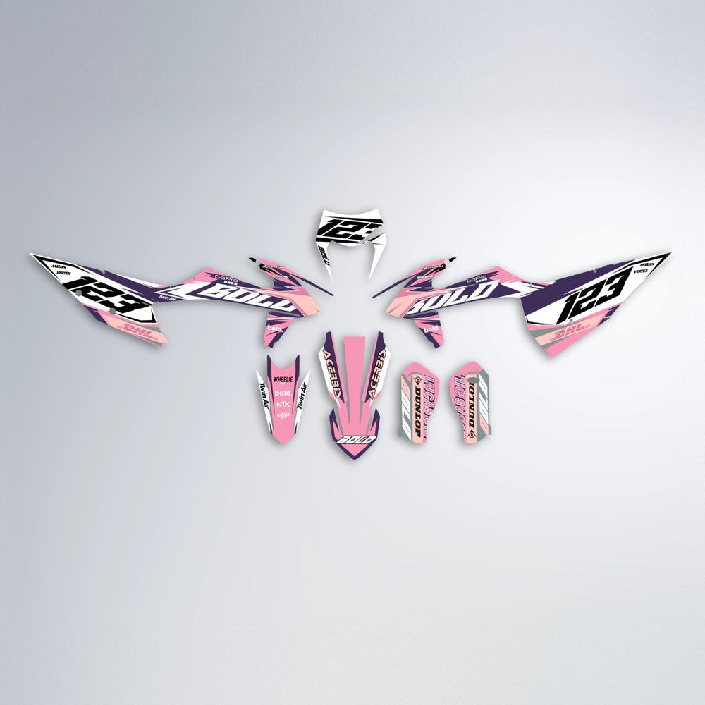 STENMARK graphics kit parts layout in Sakura Pink