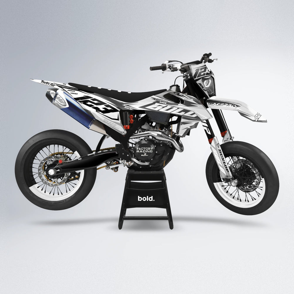 STENMARK supermoto graphics kit in White
