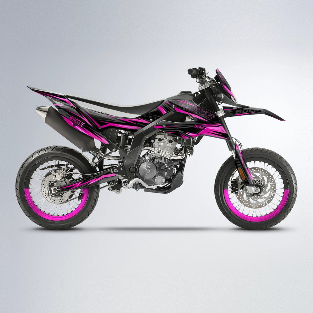 STORM Aprilia SX 125 supermoto graphics kit in Pink