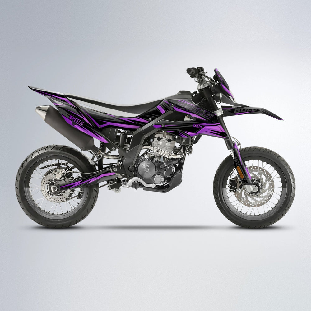 STORM Aprilia SX 125 supermoto graphics kit in Purple