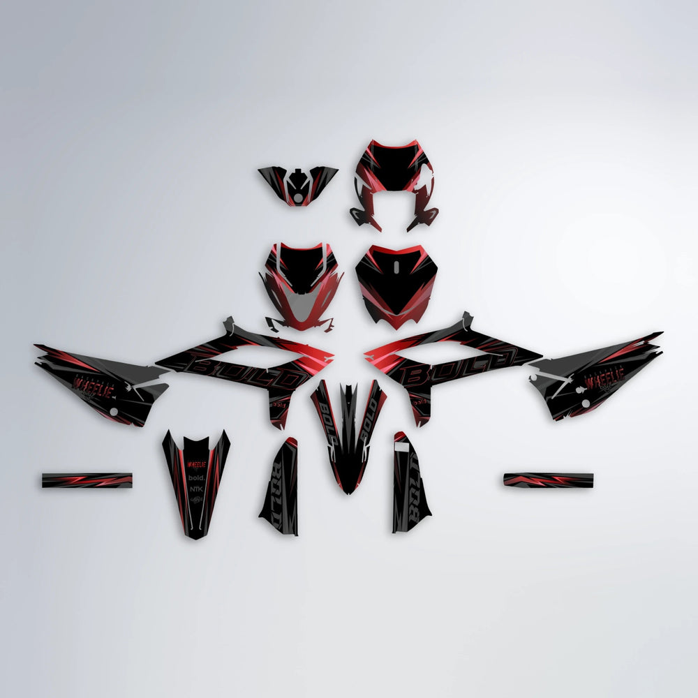 STORM Beta graphics kit parts layout in Black & Red