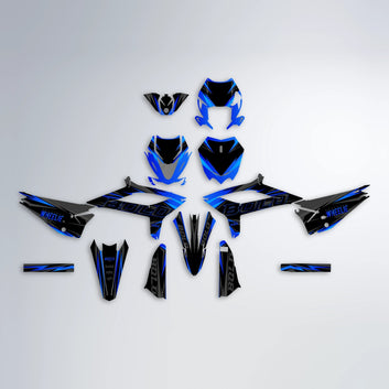 STORM Beta graphics kit parts layout in Blue