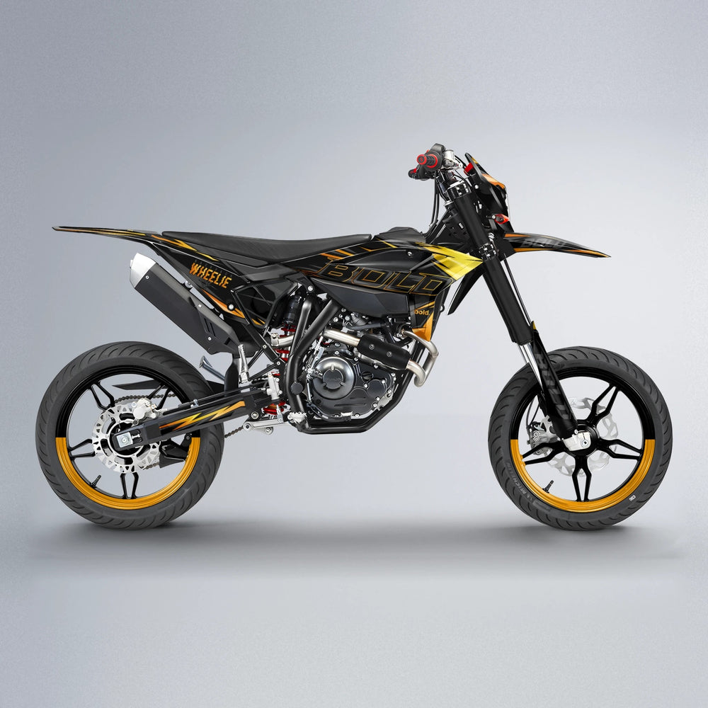 STORM Beta supermoto graphics kit in Orange & Yellow