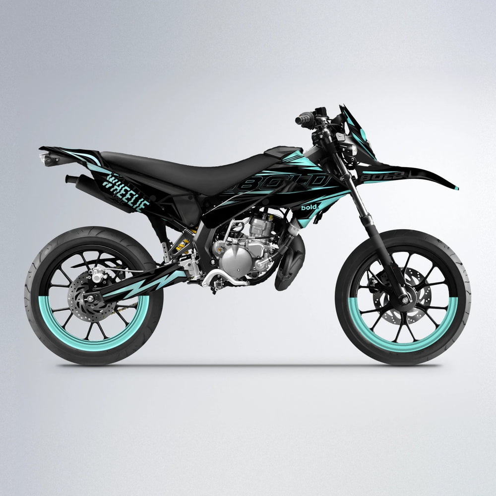 STORM Derbi Senda supermoto graphics kit in Mint