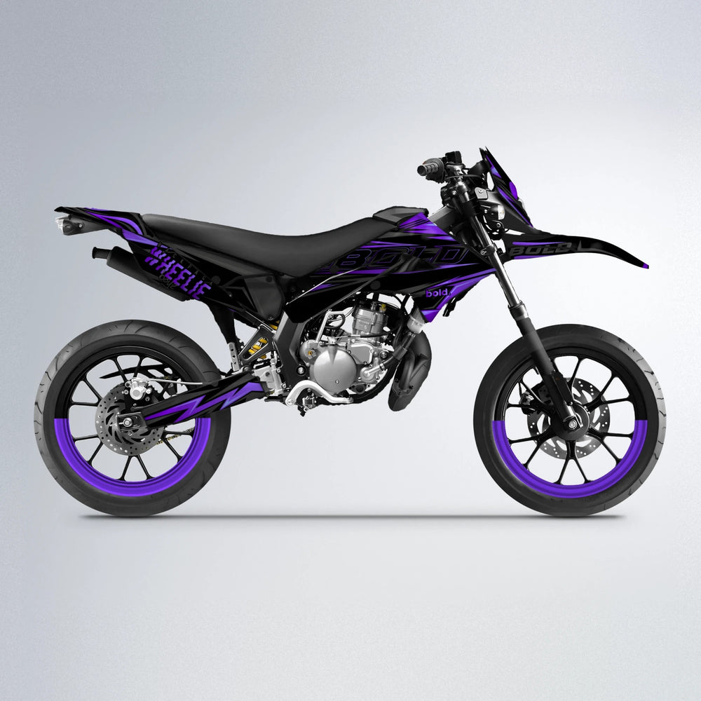 STORM Derbi Senda supermoto graphics kit in Purple
