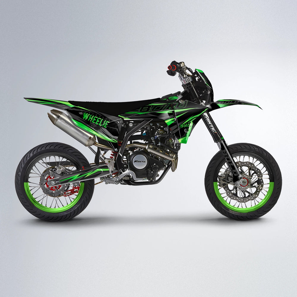 STORM Fantic supermoto graphics kit in Green