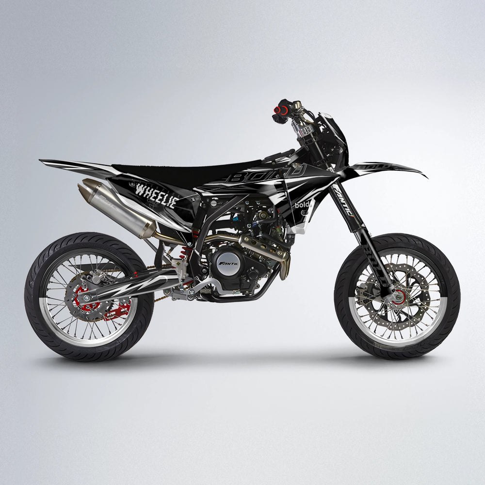 STORM Fantic supermoto graphics kit in White