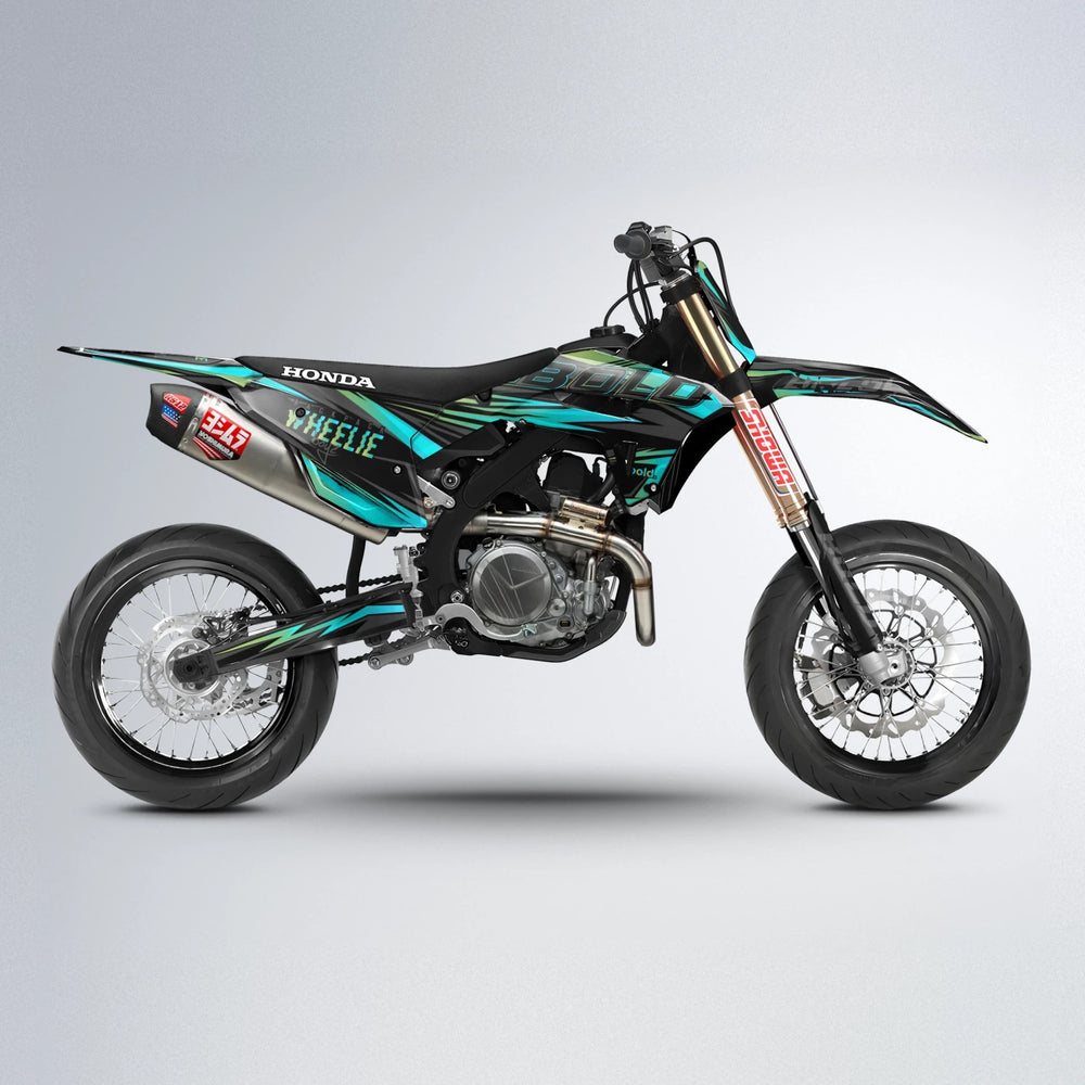 STORM Honda supermoto graphics kit in Teal