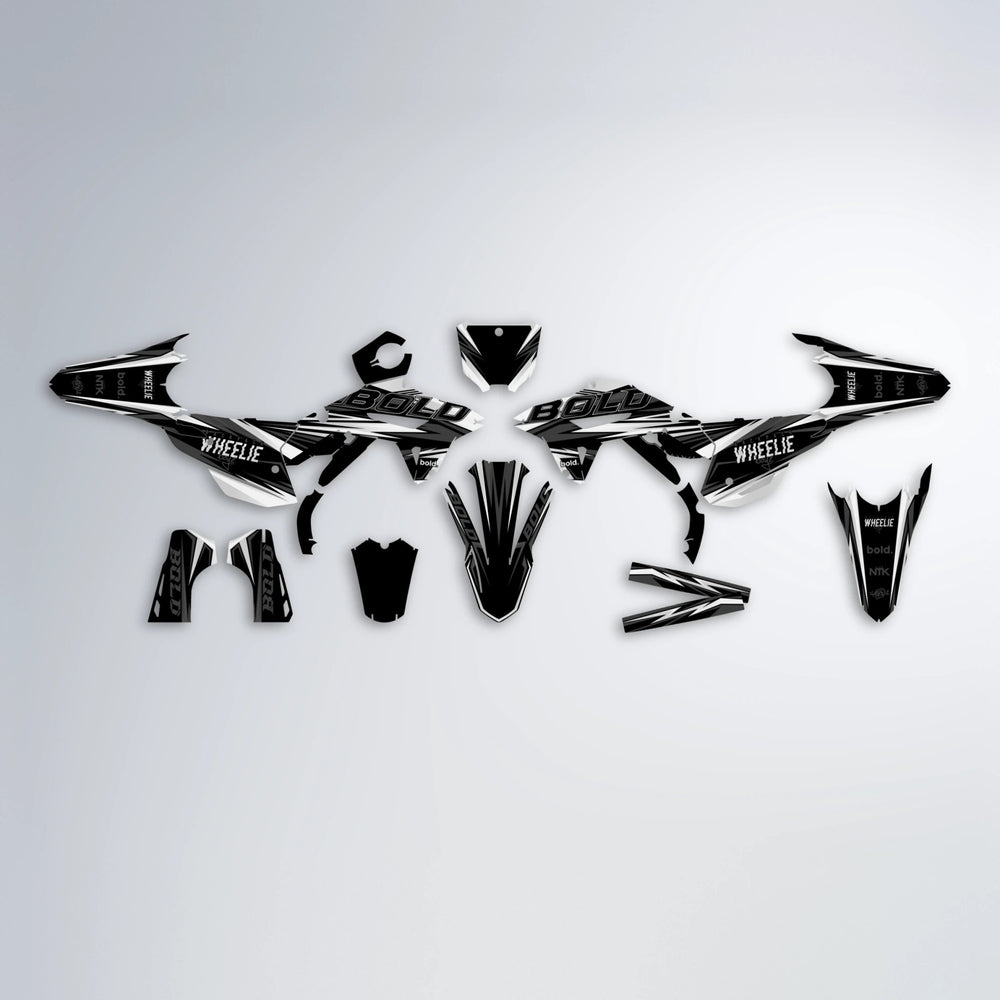 STORM Honda graphics kit parts layout in White