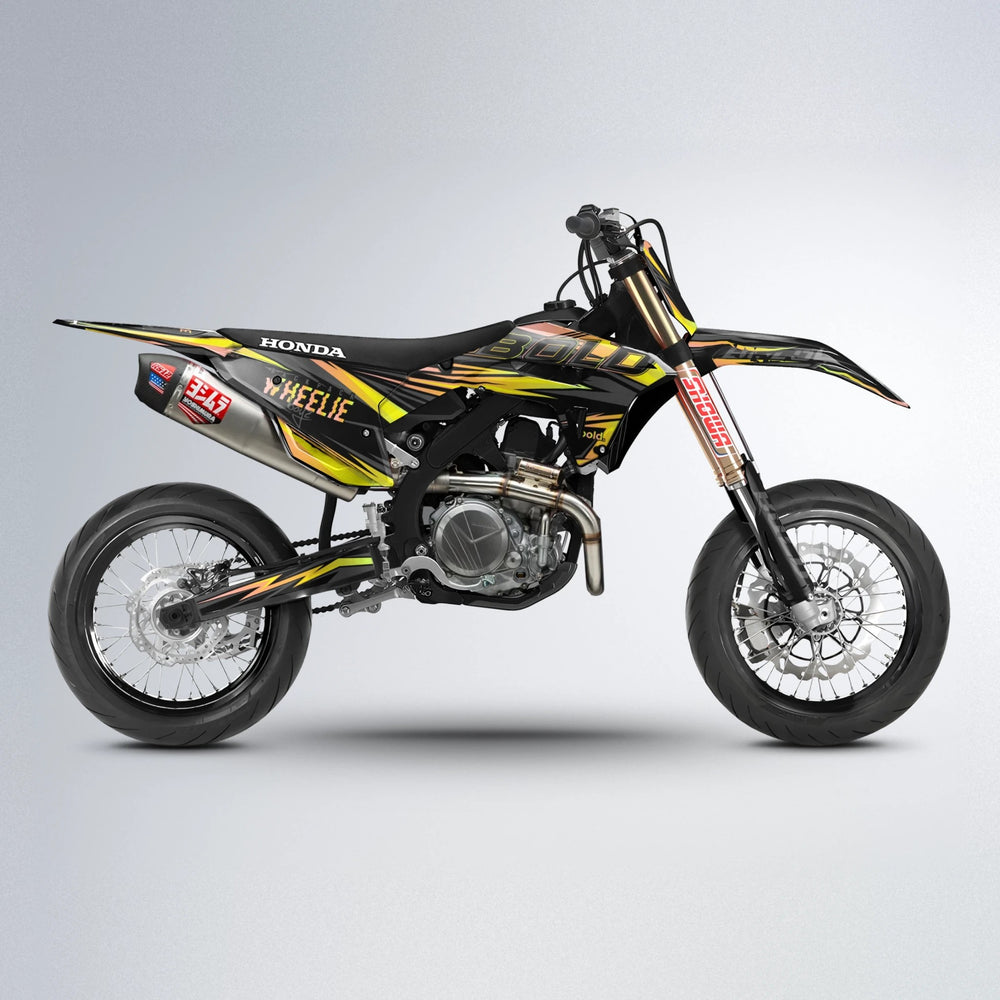 STORM Honda supermoto graphics kit in Yellow