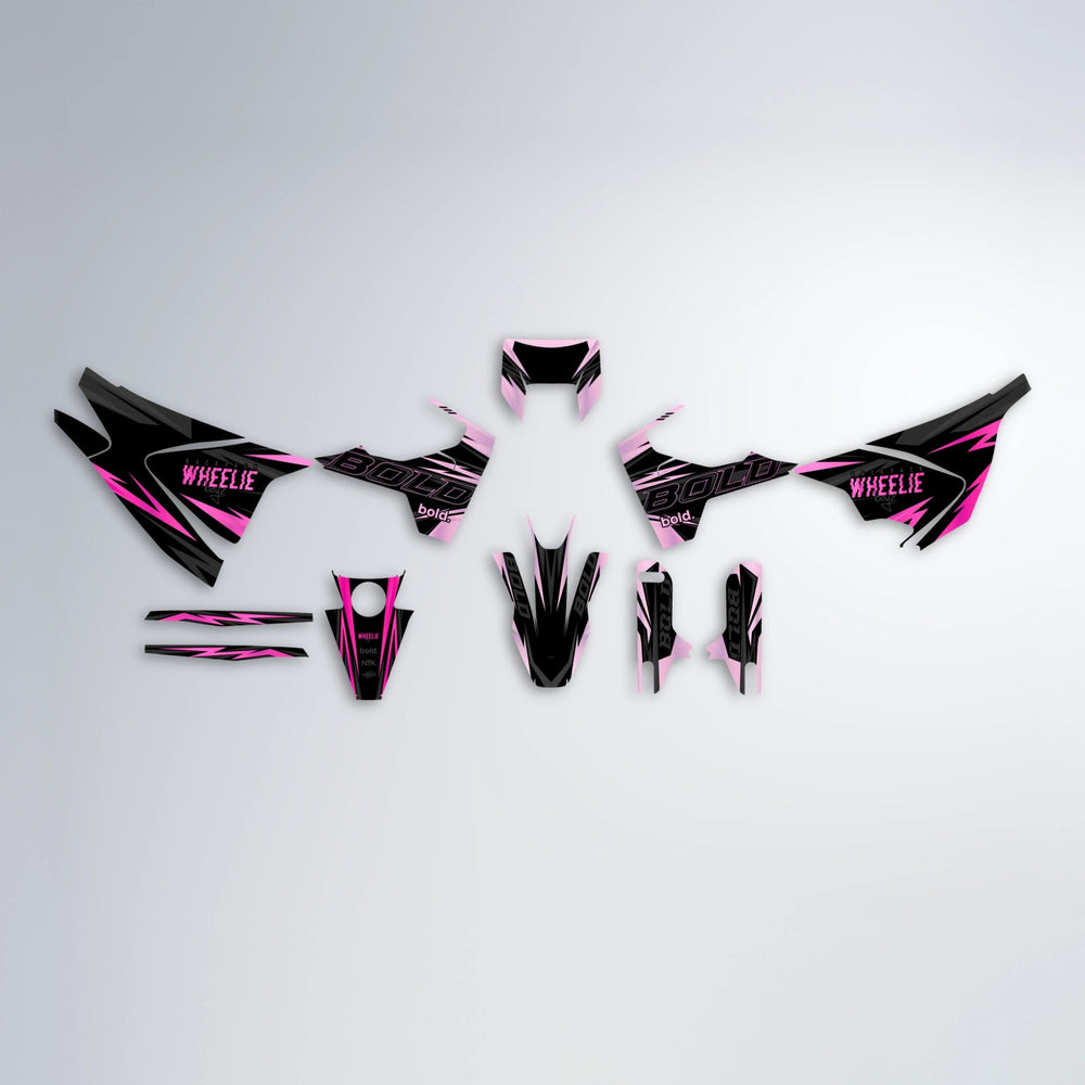 STORM Husqvarna 701 graphics kit parts layout in Flamingo