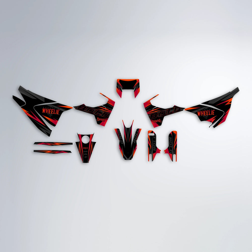 STORM Husqvarna 701 graphics kit parts layout in Red