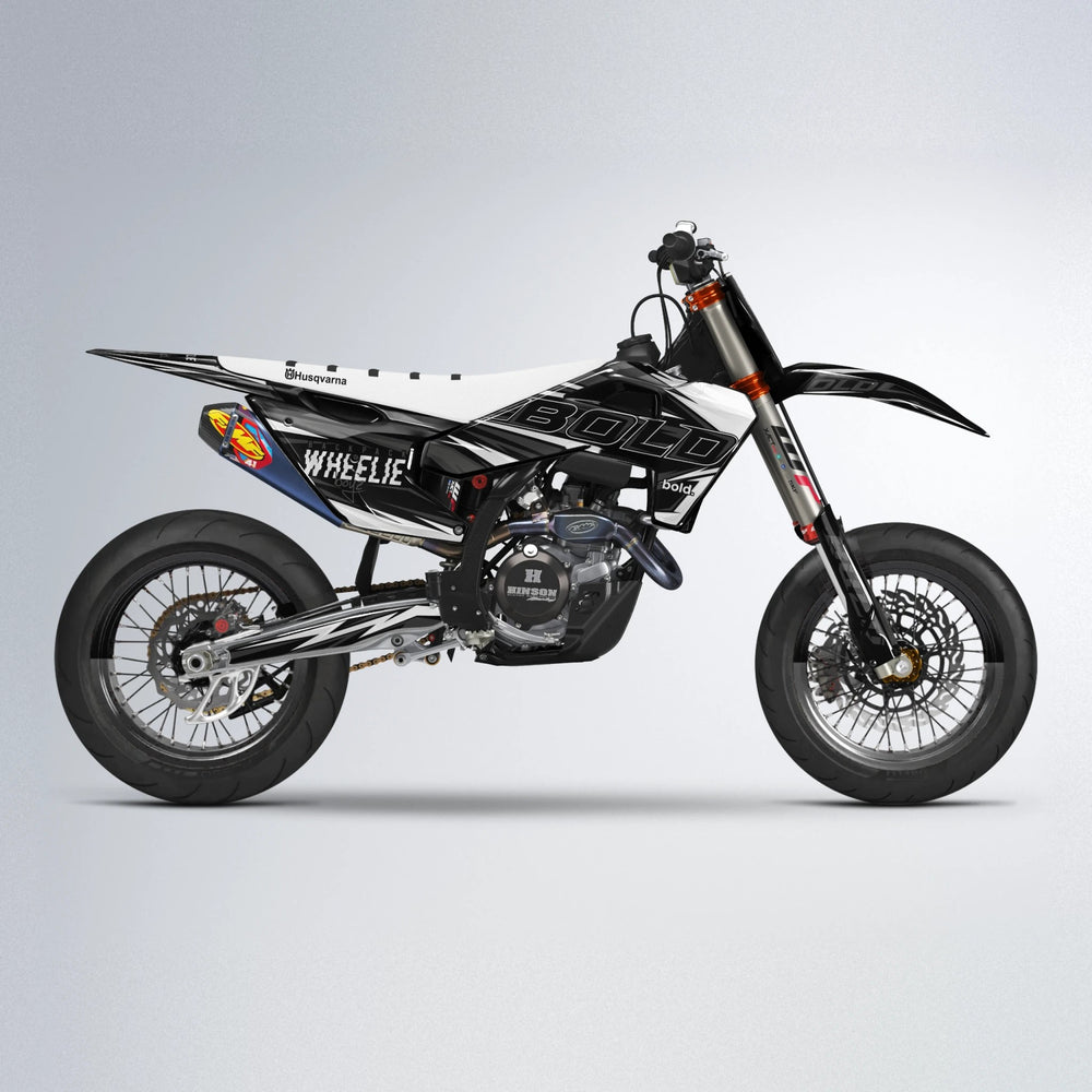 STORM Husqvarna FE/TE supermoto graphics kit in White