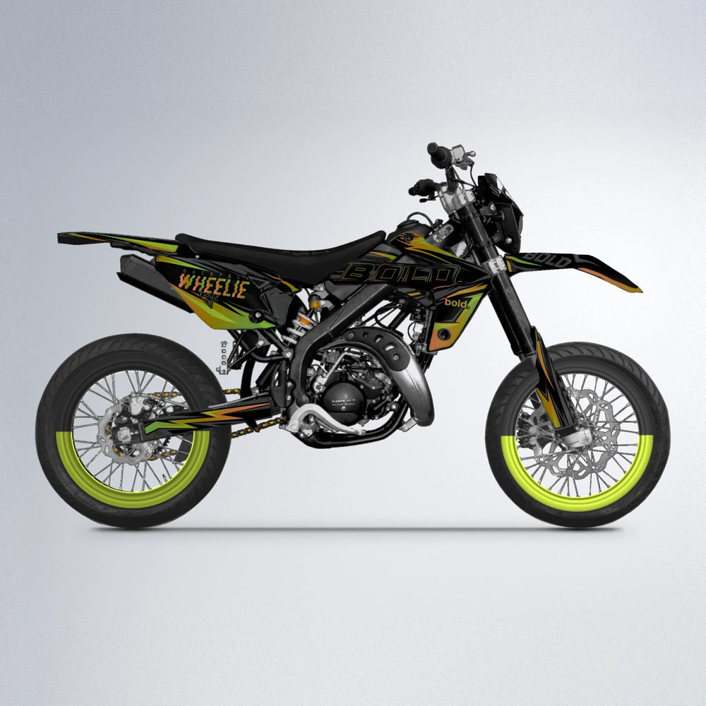 STORM Rieju MRT supermoto graphics kit in Olive