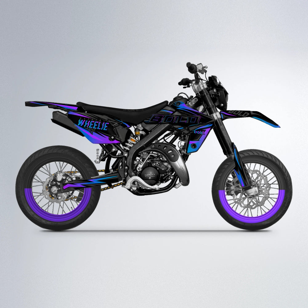 STORM Rieju MRT supermoto graphics kit in Purple