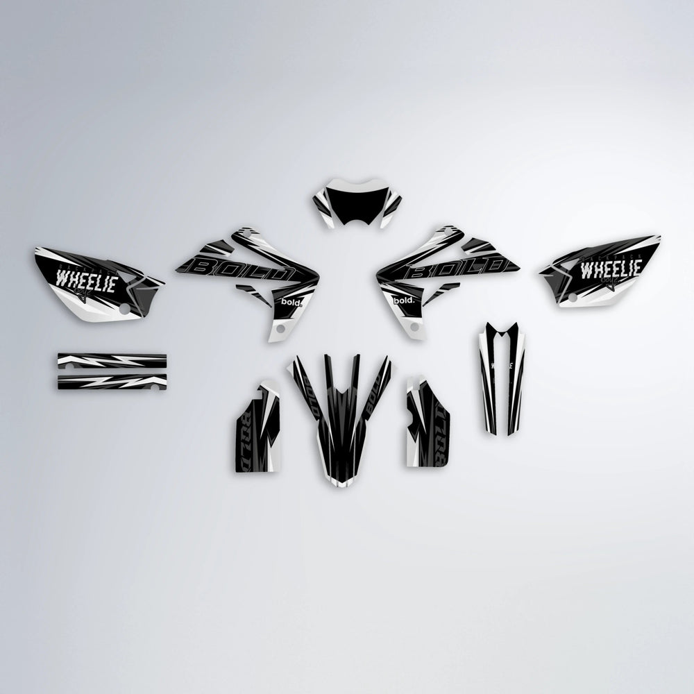 STORM Rieju MRT graphics kit parts layout in White