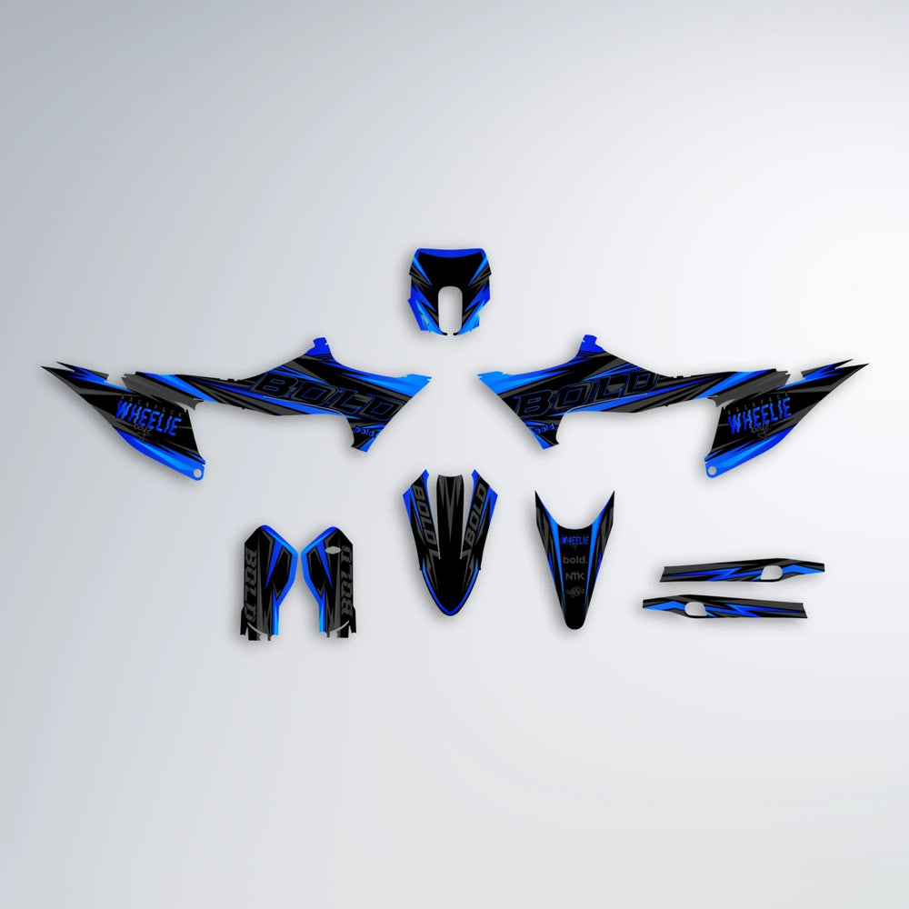 STORM Stark Varg MX graphics kit parts layout in Custom Colour