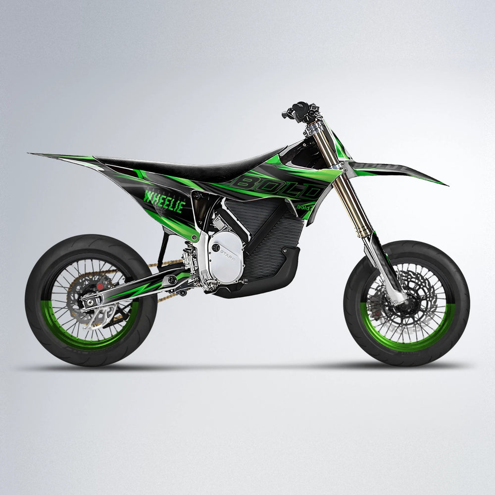 STORM Stark Varg SM supermoto graphics kit in Green