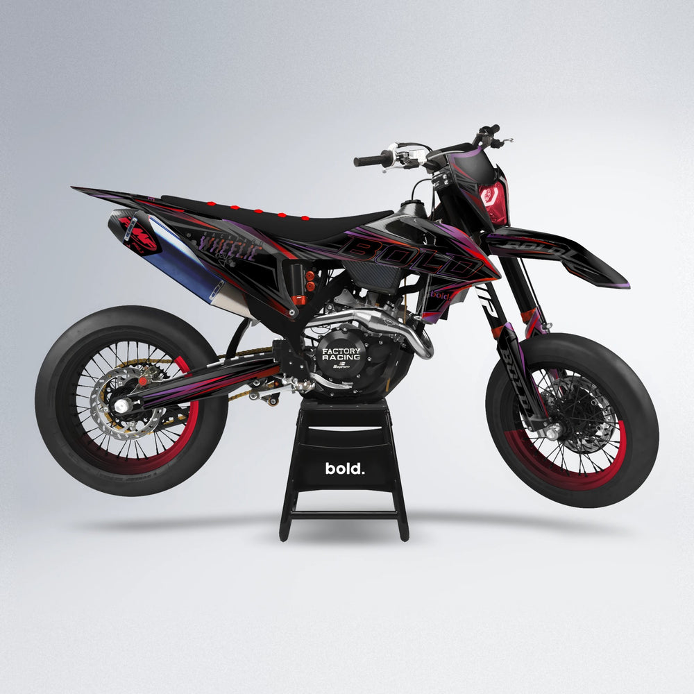 STORM supermoto graphics kit in Black & Red
