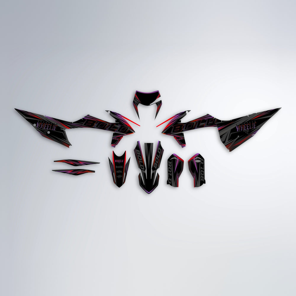 STORM graphics kit parts layout in Black & Red