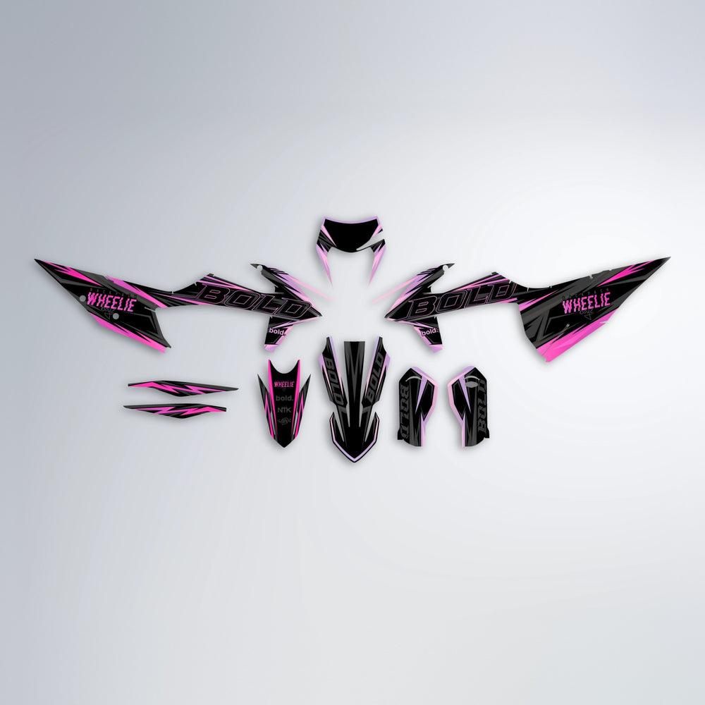 STORM graphics kit parts layout in Flamingo