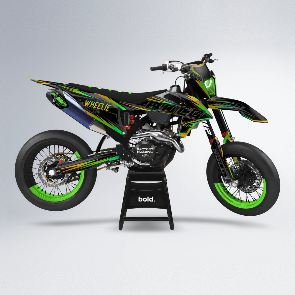 STORM supermoto graphics kit in Green