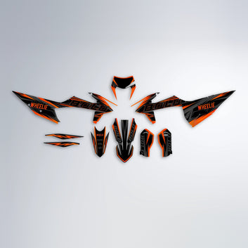 STORM graphics kit parts layout in Orange