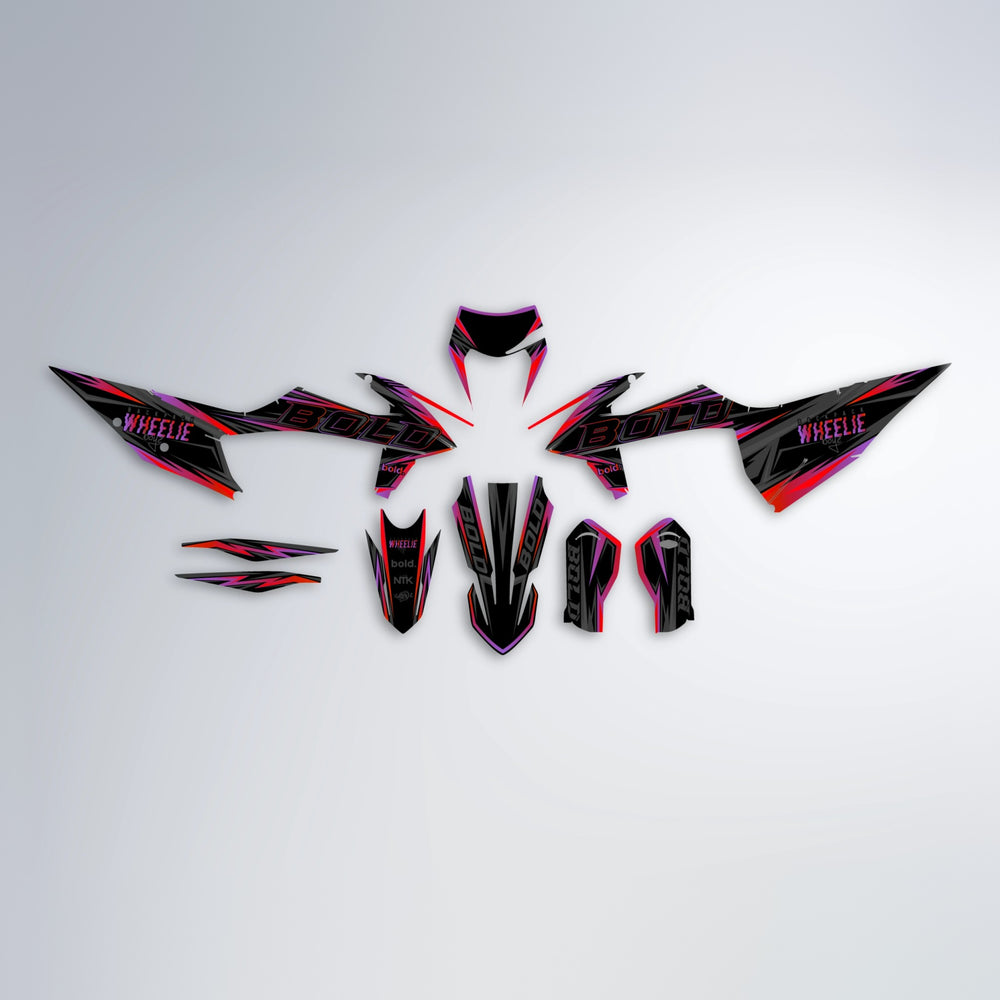 STORM graphics kit parts layout in Red