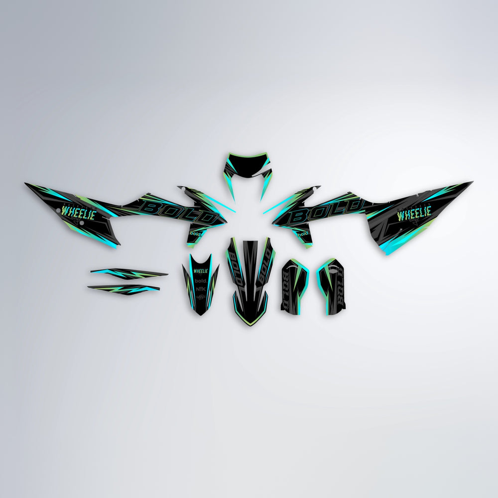 STORM graphics kit parts layout in Teal