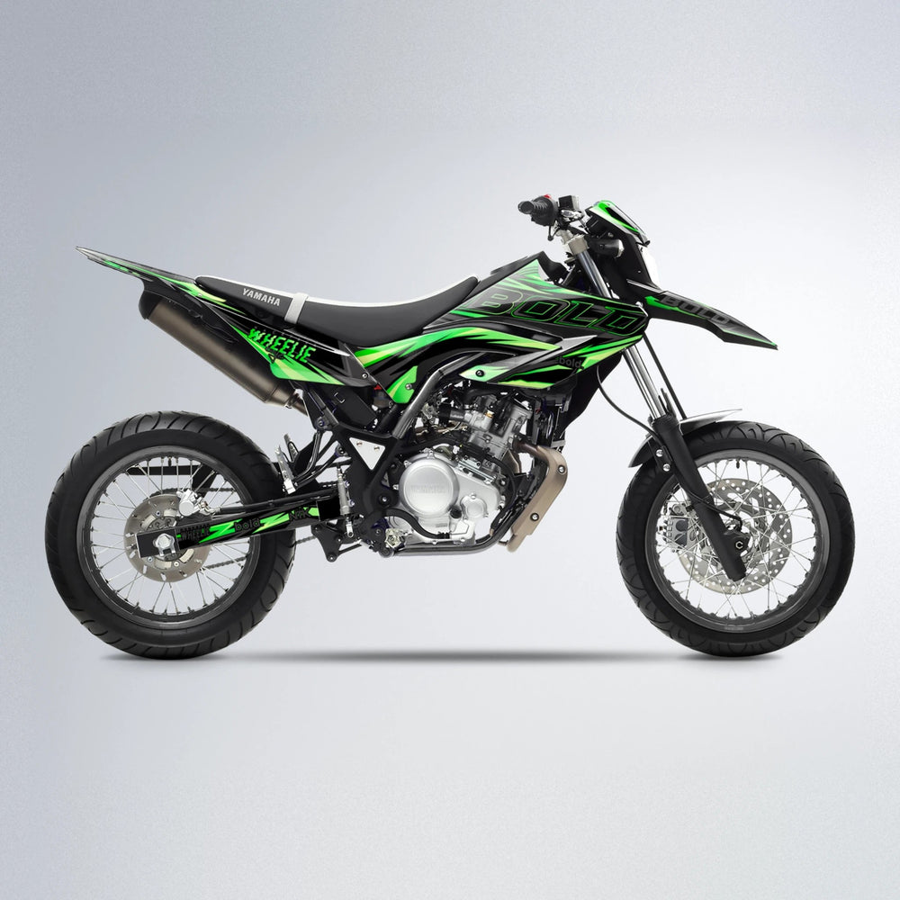 STORM Yamaha WR 125X supermoto graphics kit in Green