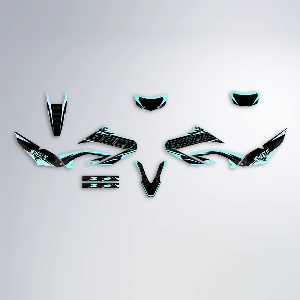 STORM Yamaha WR 125X graphics kit parts layout in Mint