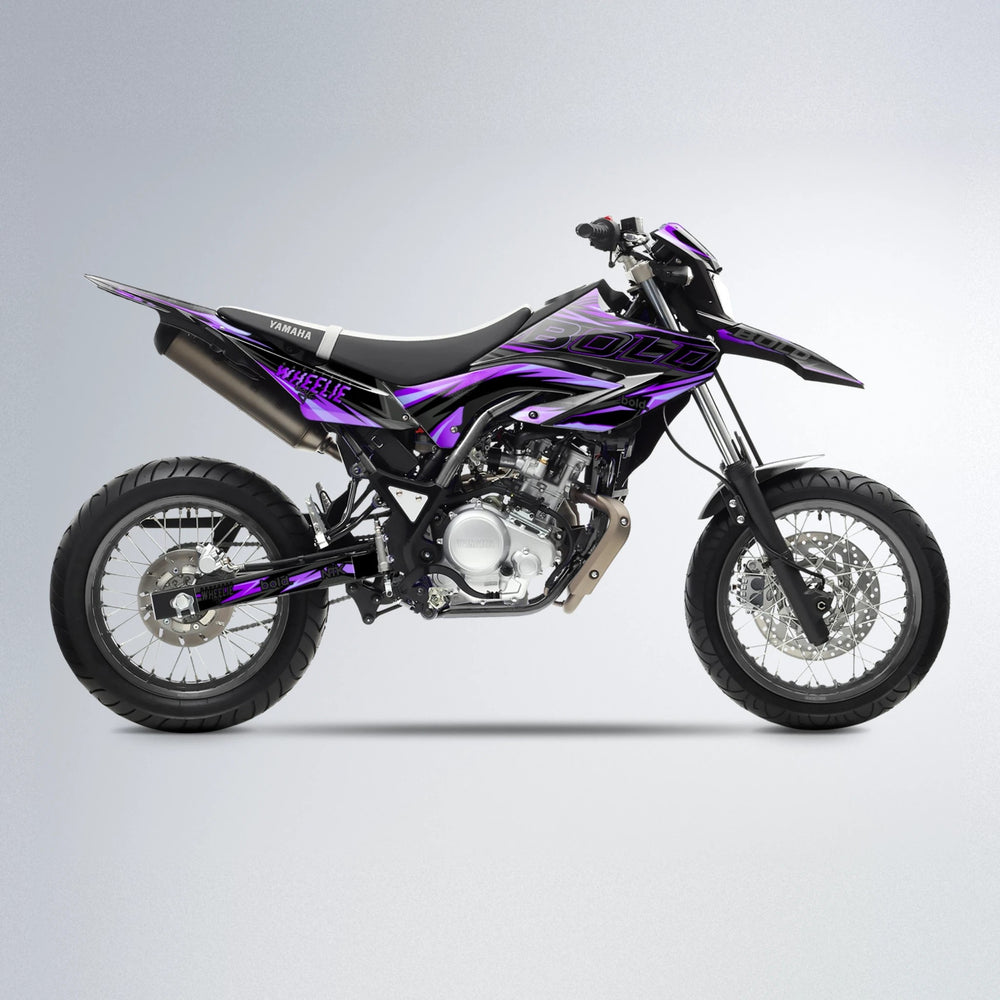 STORM Yamaha WR 125X supermoto graphics kit in Purple