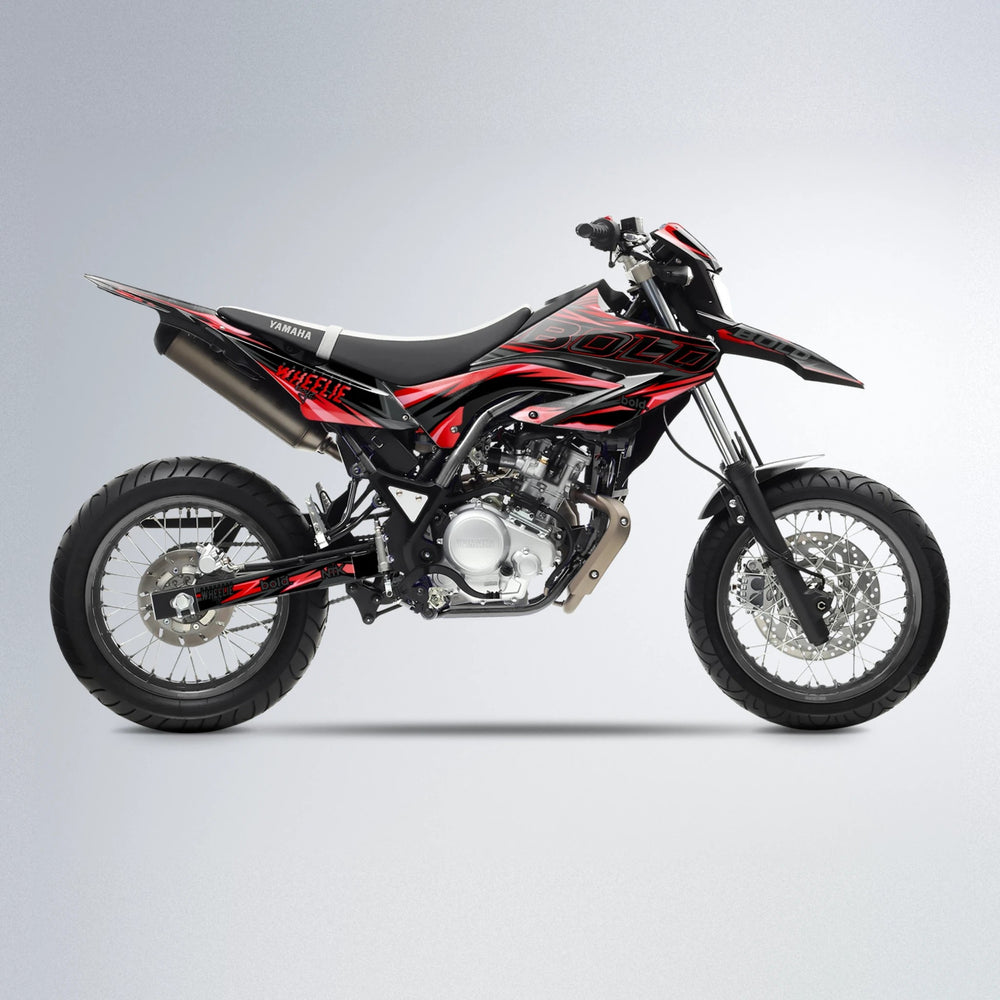 STORM Yamaha WR 125X supermoto graphics kit in Red