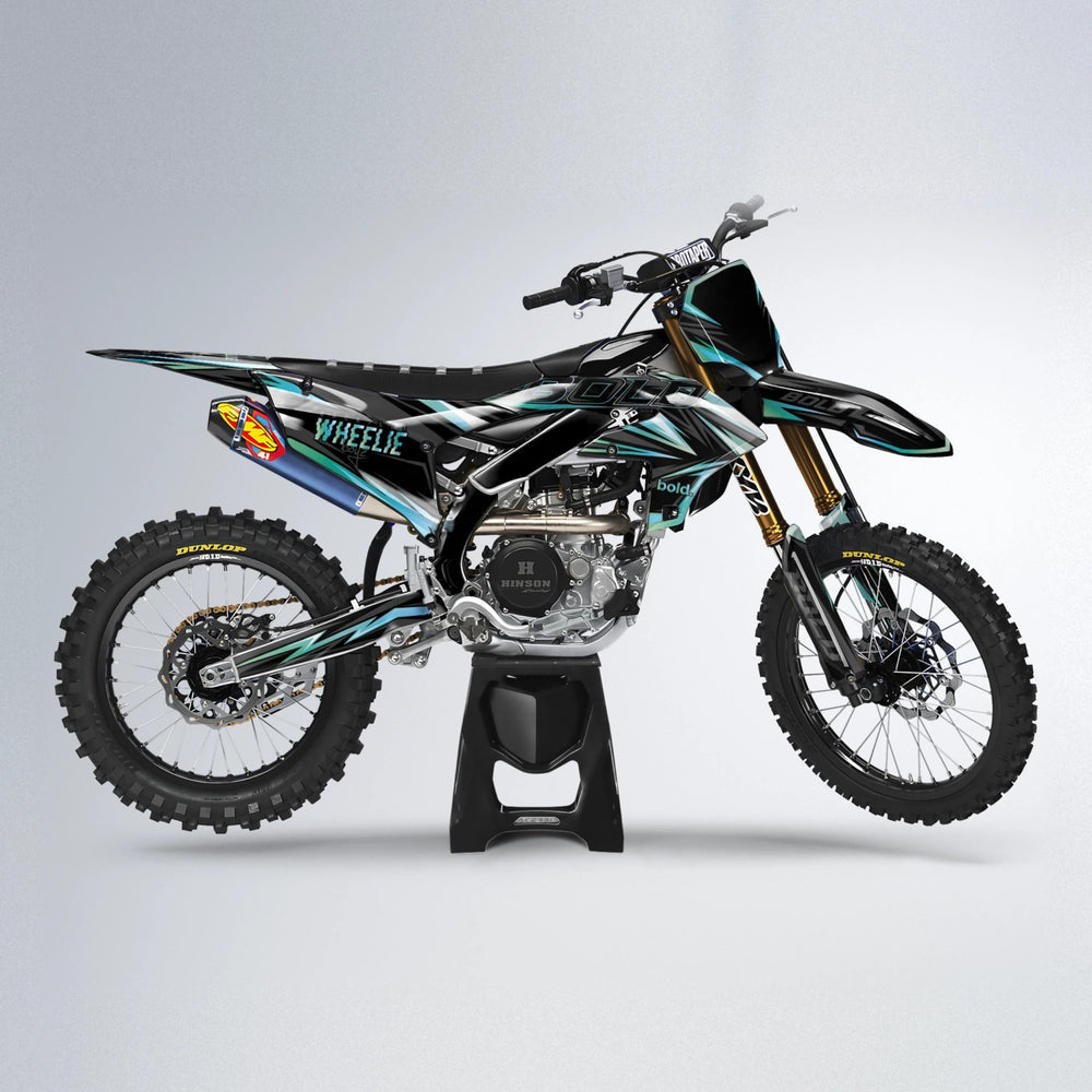 STORM Yamaha YZF MX motocross graphics kit in Light Blue & White