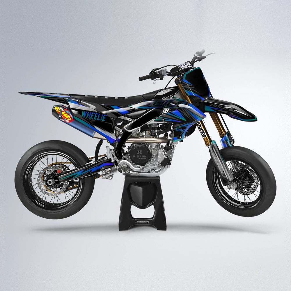STORM Yamaha YZF SM supermoto graphics kit in Blue