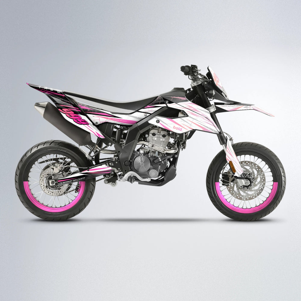 SUNRISE Aprilia SX 125 supermoto graphics kit in Flamingo