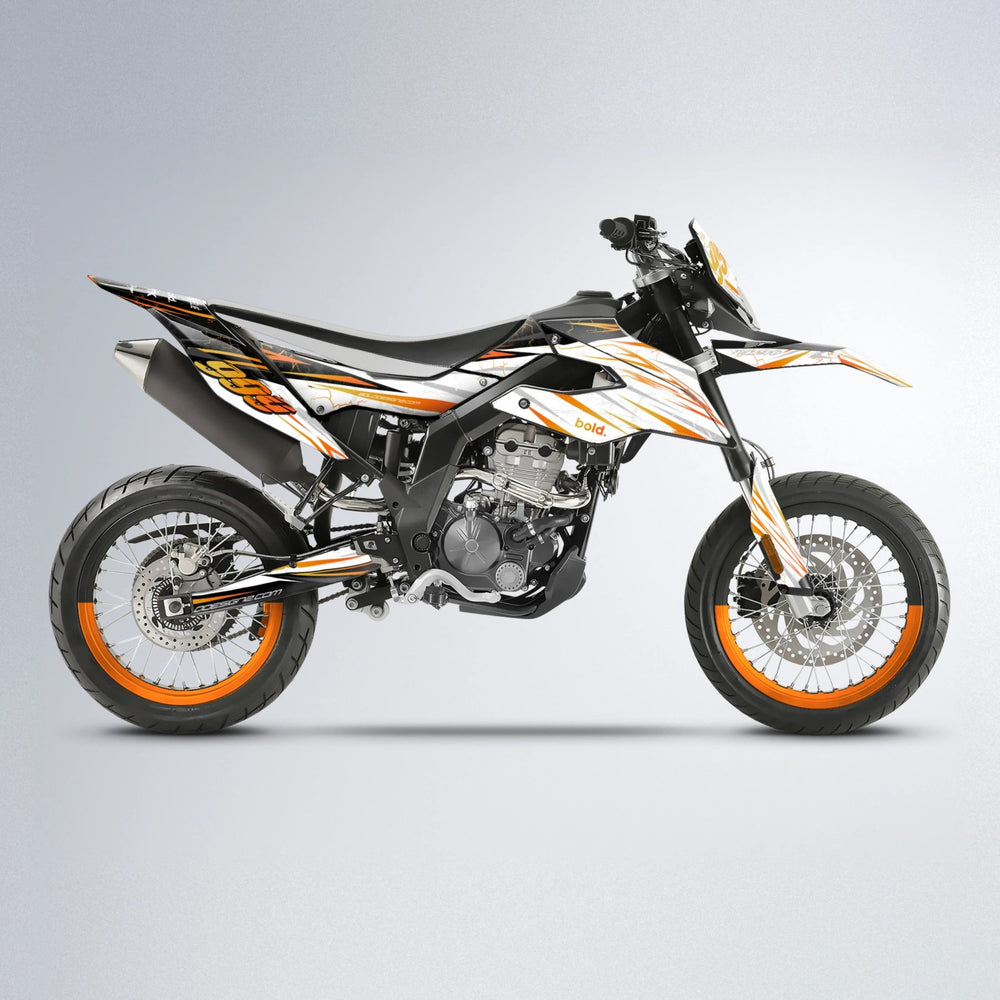 SUNRISE Aprilia SX 125 supermoto graphics kit in Orange